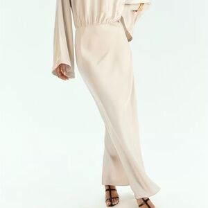 NWT - H&M Elegant Cream Maxi Skirt